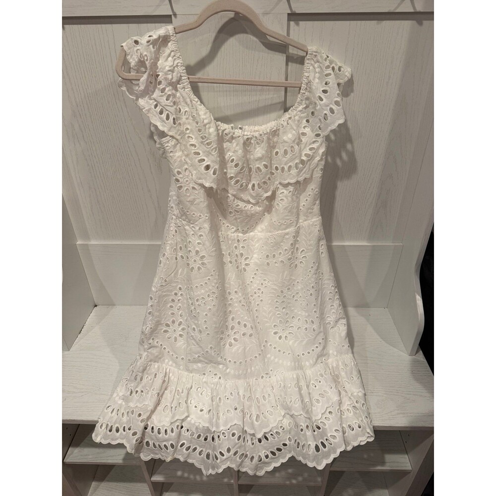 Express white eyelet dress size large NEW NWT